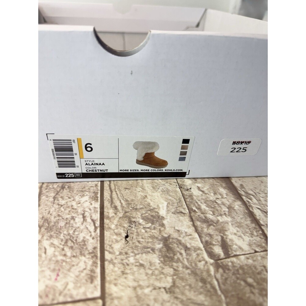 Sonoma Girls' Alainaa Faux fur Cozy Winter Boots AC2 Chestnut Sz 6 Girls / W 8 - Picture 9 of 9